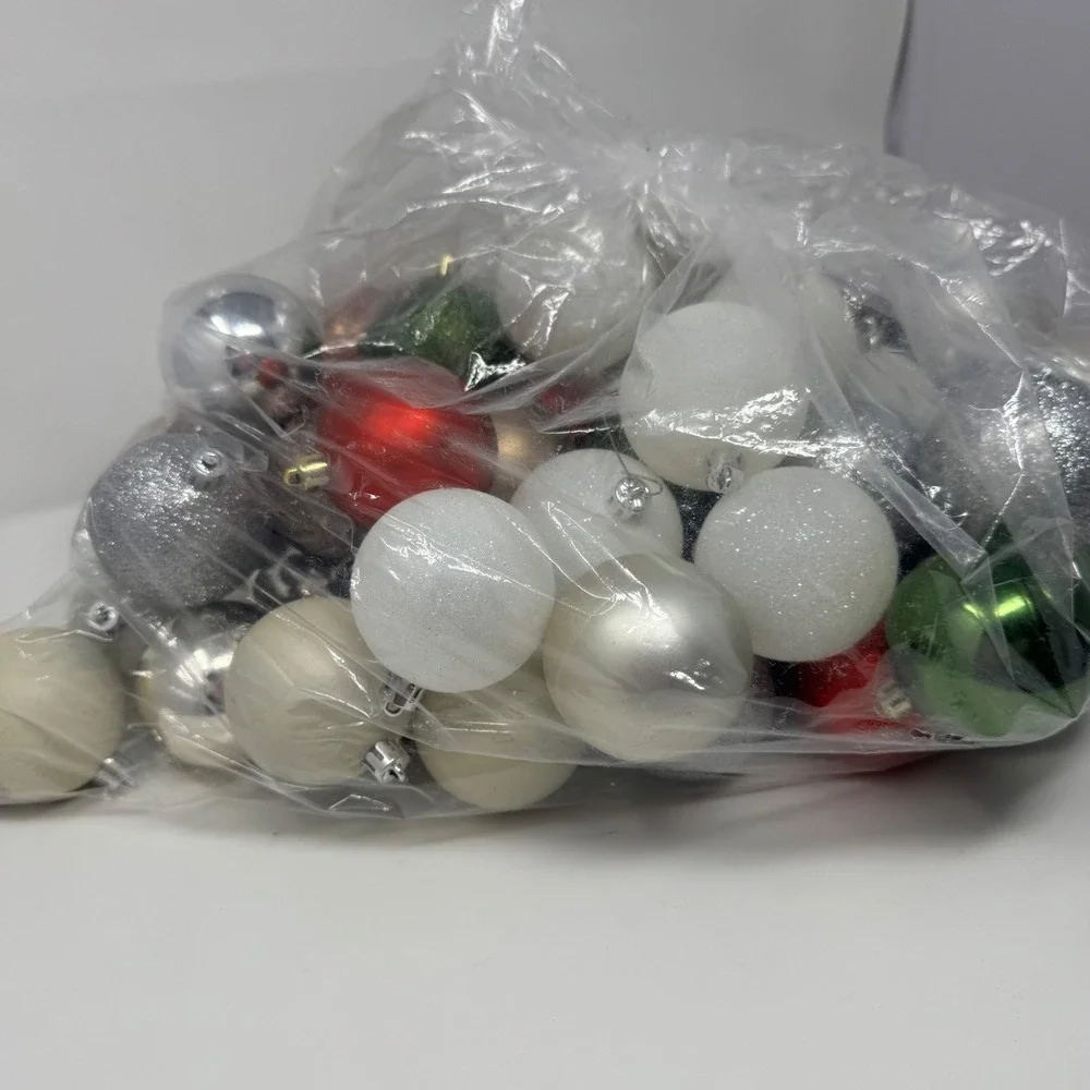Mixed Lot of Classic Round Shatterproof Christmas Ball Ornaments Shiny Matte